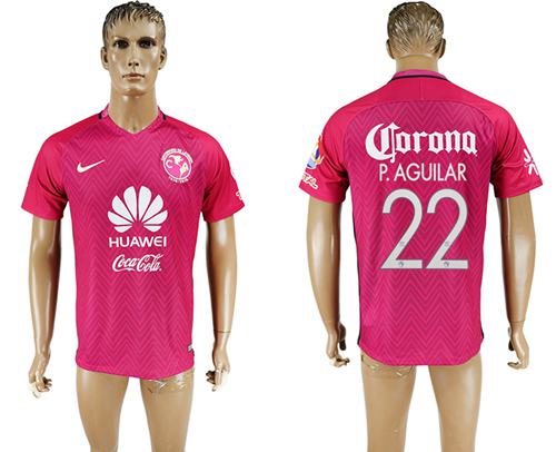 America #22 P.Aguilar Pink Soccer Club Jersey - Click Image to Close